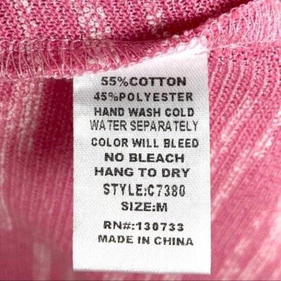 Umgee Pink Tank Top Crochet Hem Heathered Size Medium Bohemian Fringe Hippie - Picture 5 of 7